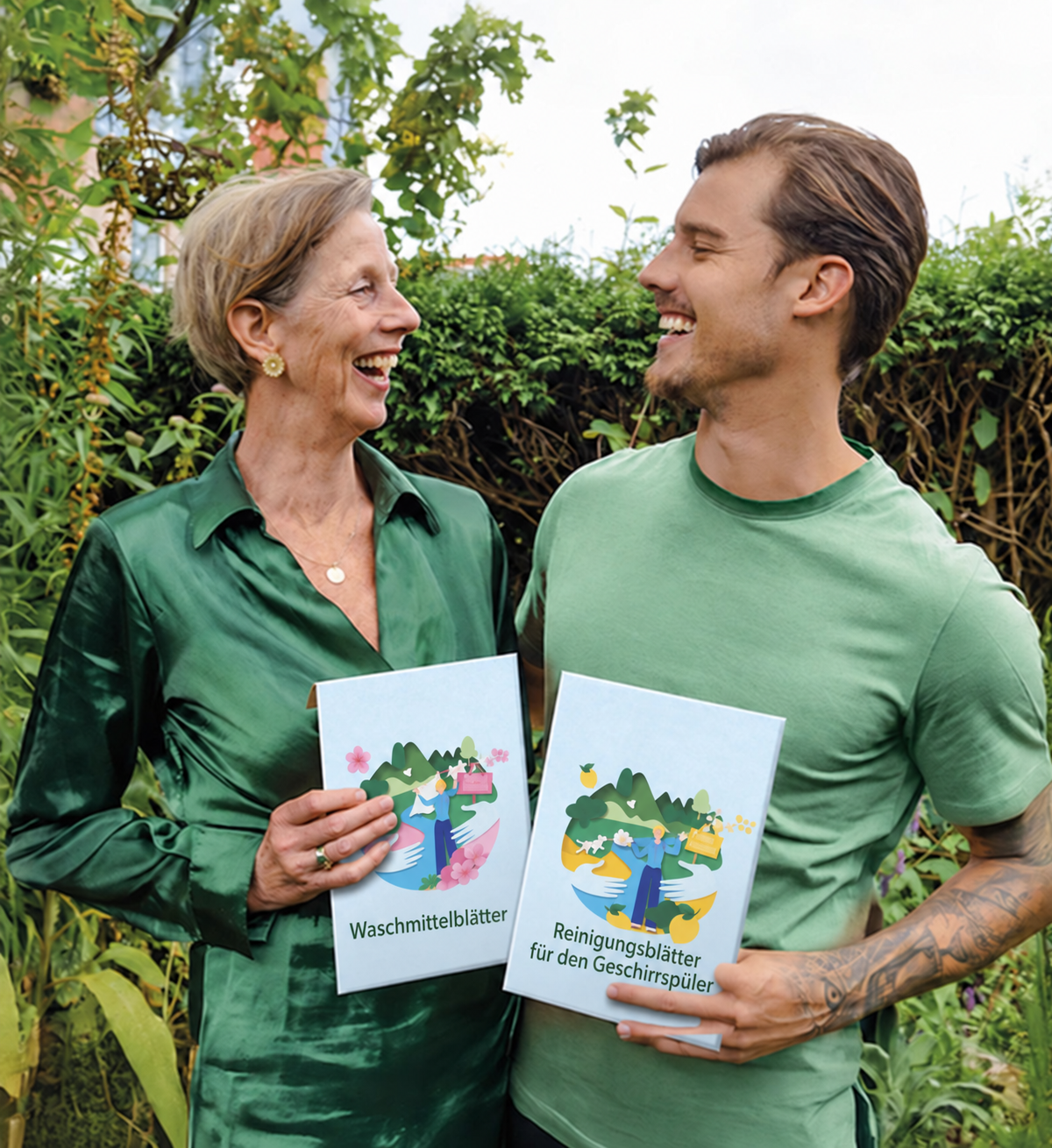 Eine Mutter und ihr Sohn mit einer gemeinsamen Mission