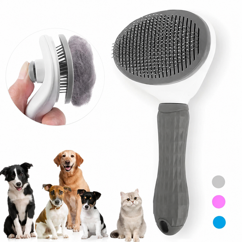 Brosse auto-nettoyante douce pour chien et chat HappyPets