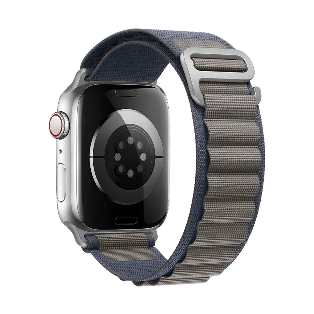 Bracelet nylon sportif Homyria — couleur Bleu, finition Argent
