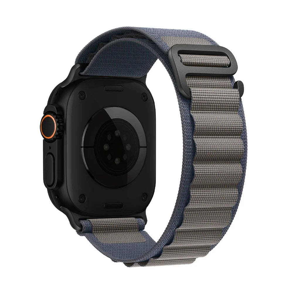 Bracelet nylon sportif Homyria — couleur Bleu, finition Noir