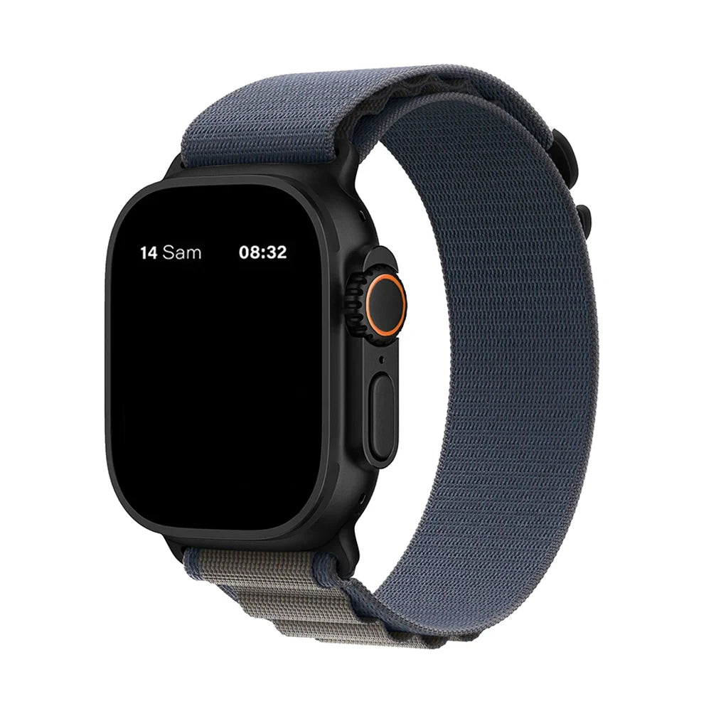 Bracelet nylon sportif Homyria — couleur Bleu, finition Noir