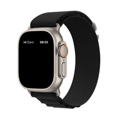 Bracelet nylon sportif Homyria — couleur Noir, finition Titane