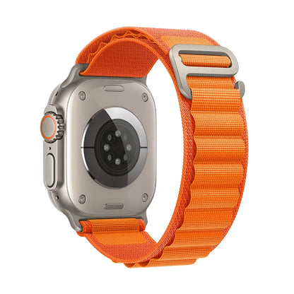 Bracelet nylon sportif Homyria — couleur Orange, finition Titane