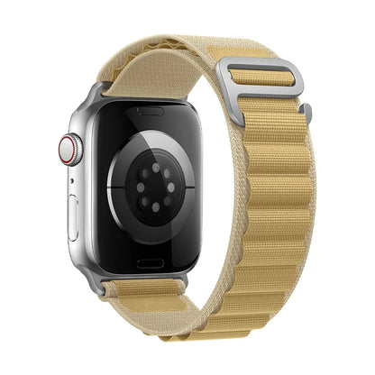 Bracelet nylon sportif Homyria — couleur Sahara, finition Argent