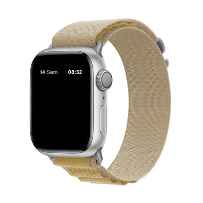 Bracelet nylon sportif Homyria — couleur Sahara, finition Argent