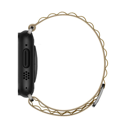 Bracelet nylon sportif Homyria — couleur Sahara, finition Noir