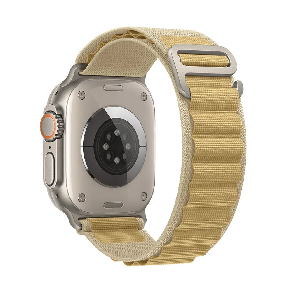 Bracelet nylon sportif Homyria — couleur Sahara, finition Titane