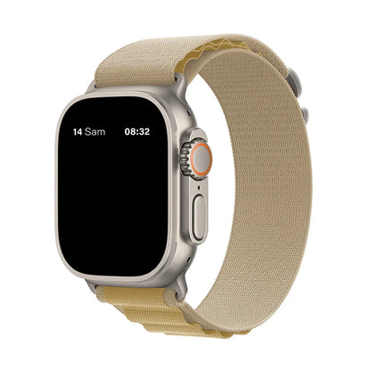 Bracelet nylon sportif Homyria — couleur Sahara, finition Titane