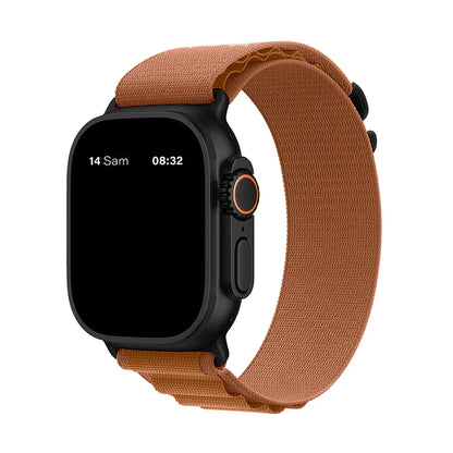 Bracelet nylon sportif Homyria — couleur Terracotta, finition Noir