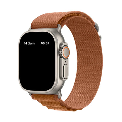 Bracelet nylon sportif Homyria — couleur Terracotta, finition Titane