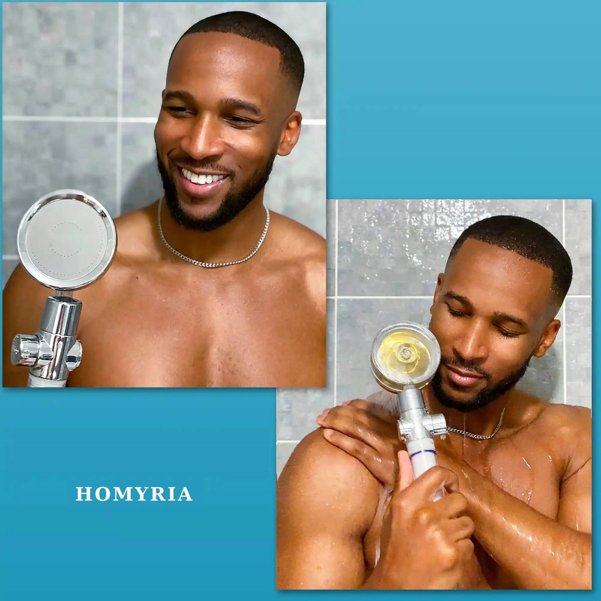 Douchette EcoPression anti-calcaire Homyria — sous la douche
