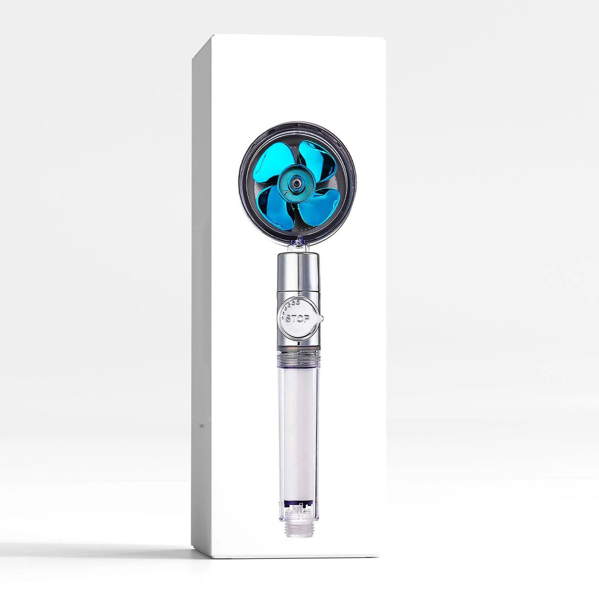 Douchette EcoPression anti-calcaire Homyria — Bleu, 1 douchette + 1 filtre