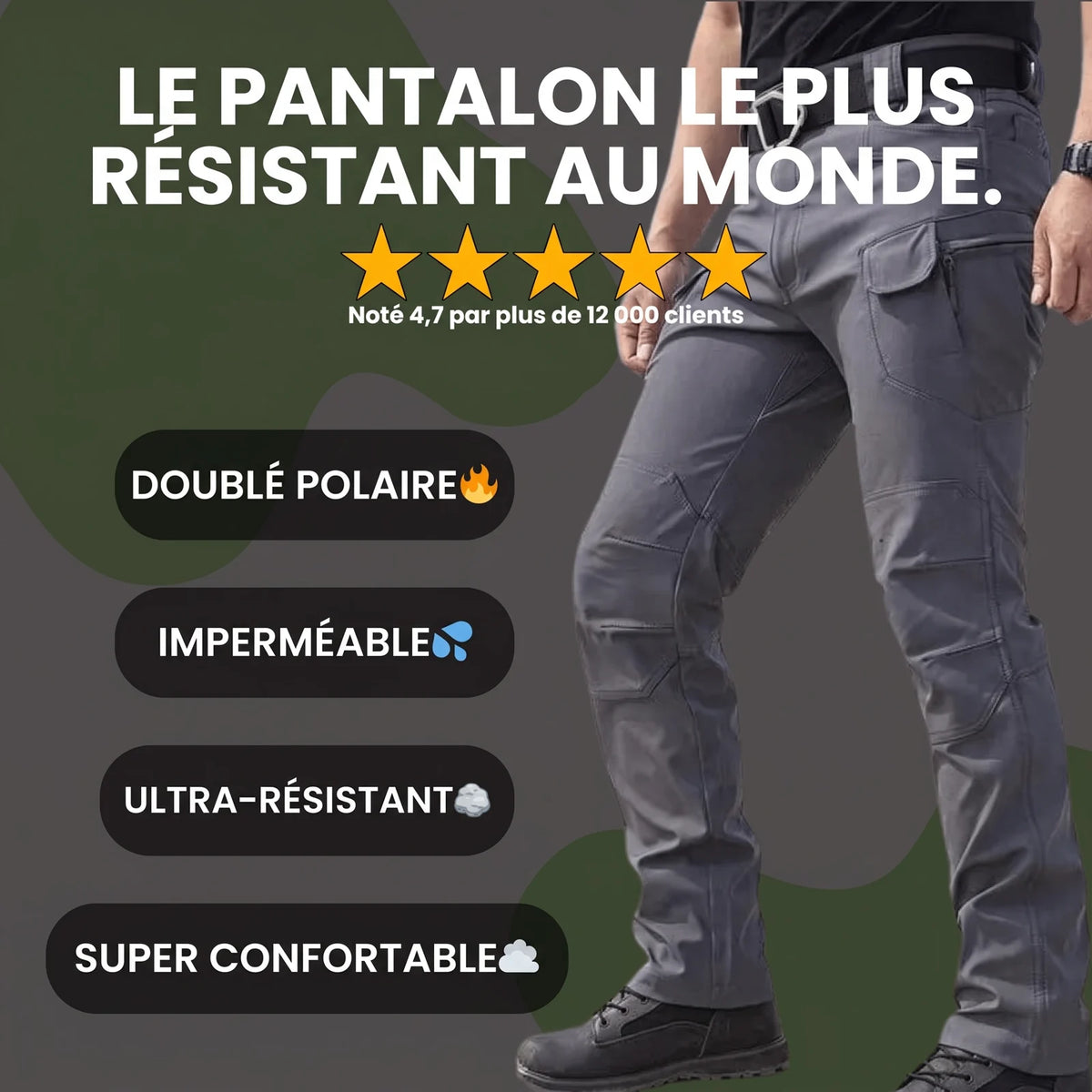 Pantalon de travail doublé polaire imperméable Homyria