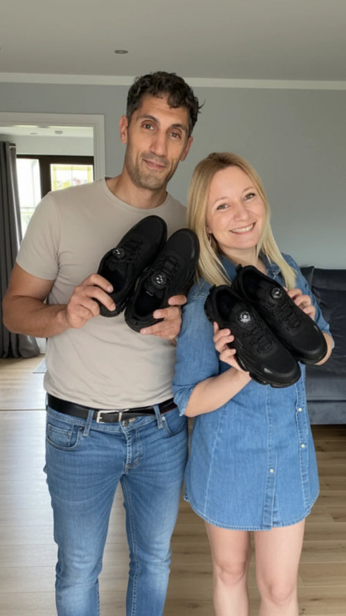 Client avec ses chaussures de sécurité Homyria