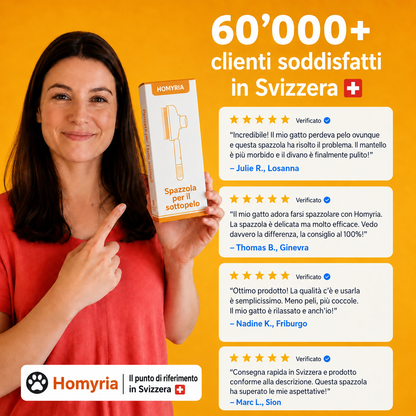 Spazzola Homyria per il sottopelo dei gatti