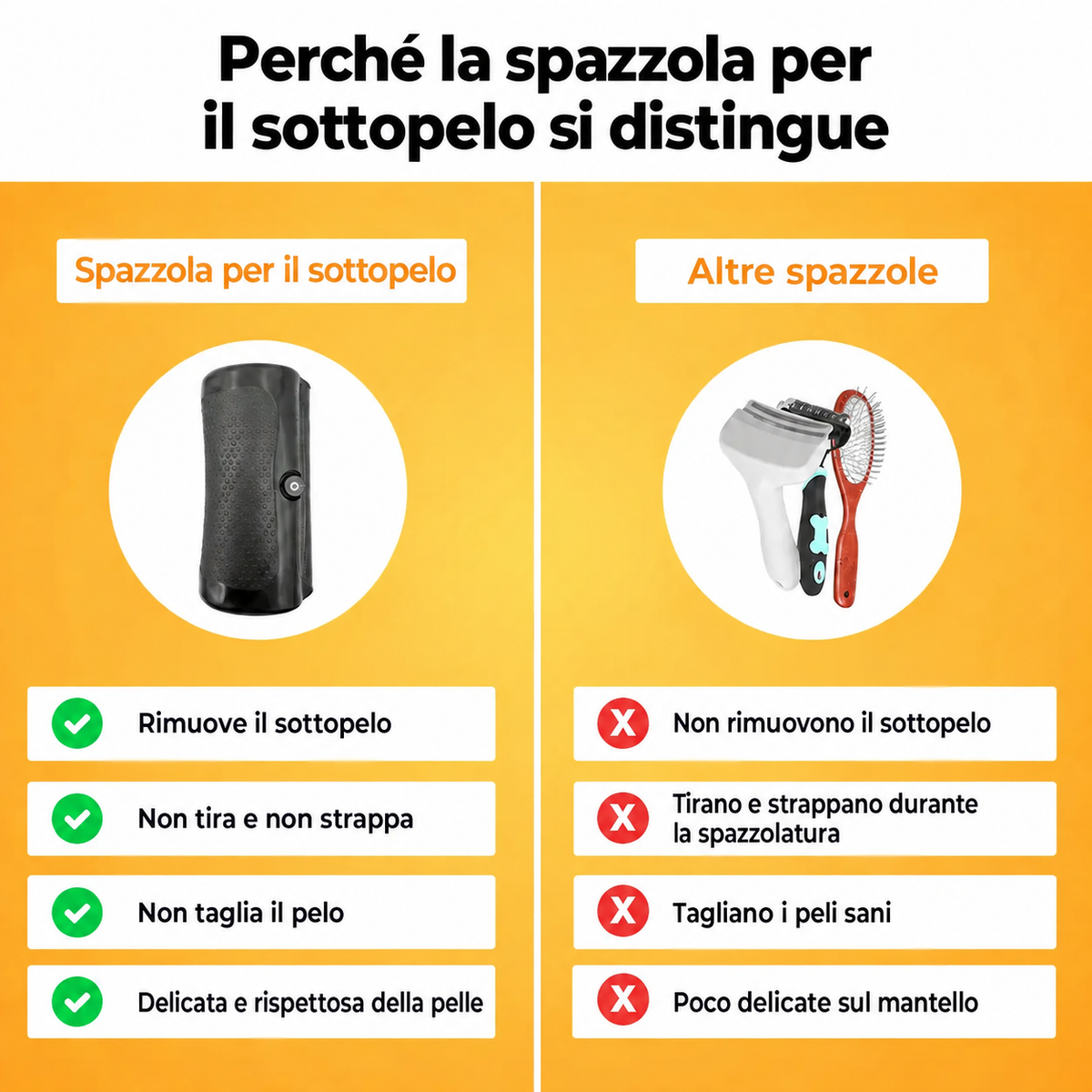 Spazzola per il sottopelo Homyria