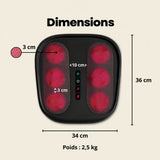 Dimensions du masseur pour pieds