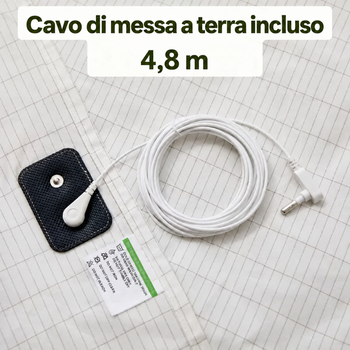 Cavo di messa a terra da 4,8 m incluso
