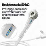 Dettaglio della resistenza da 50 kΩ nel cavo