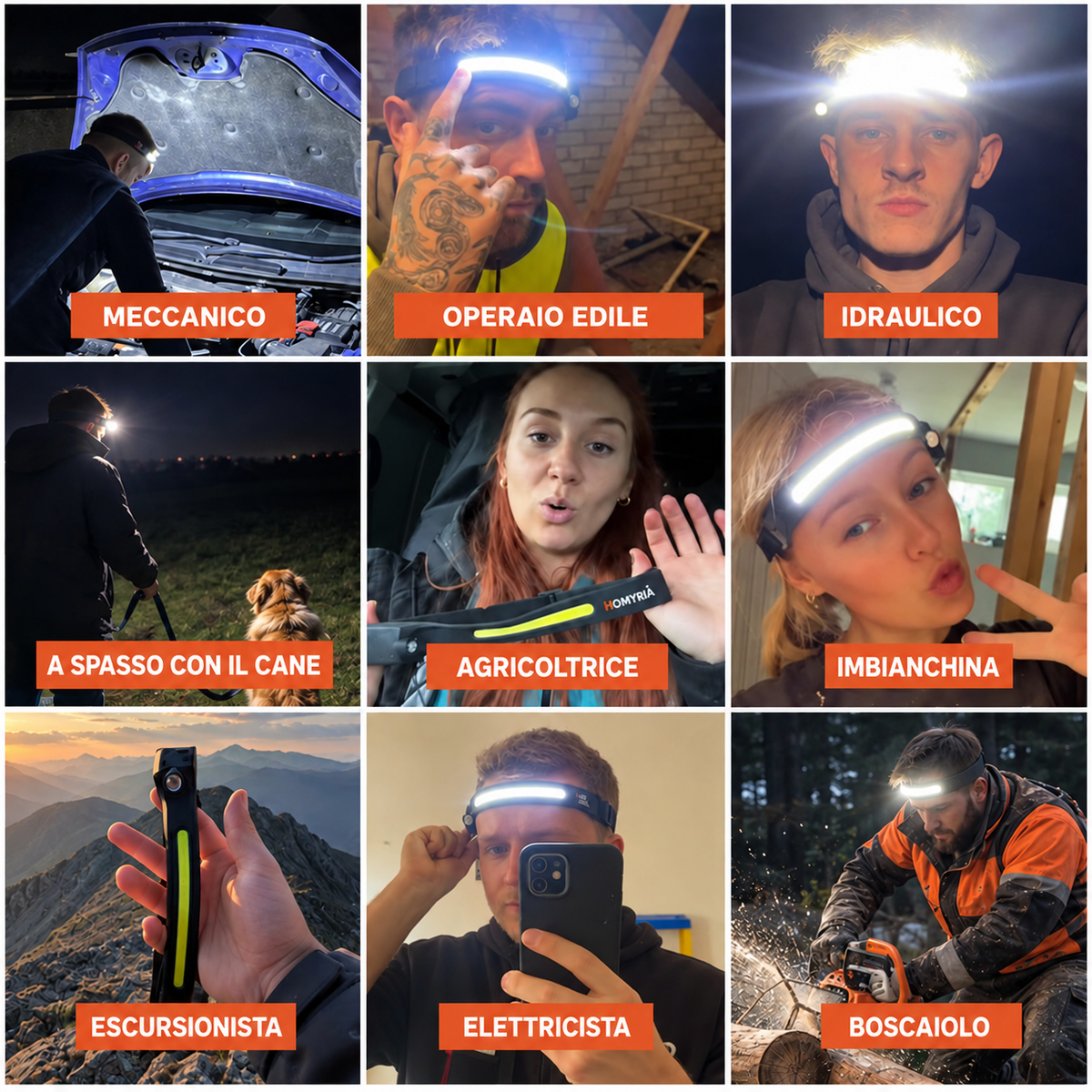 Lampada frontale LED Homyria