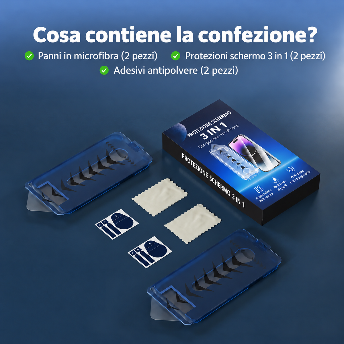 Protezione schermo 3 in 1 Homyria