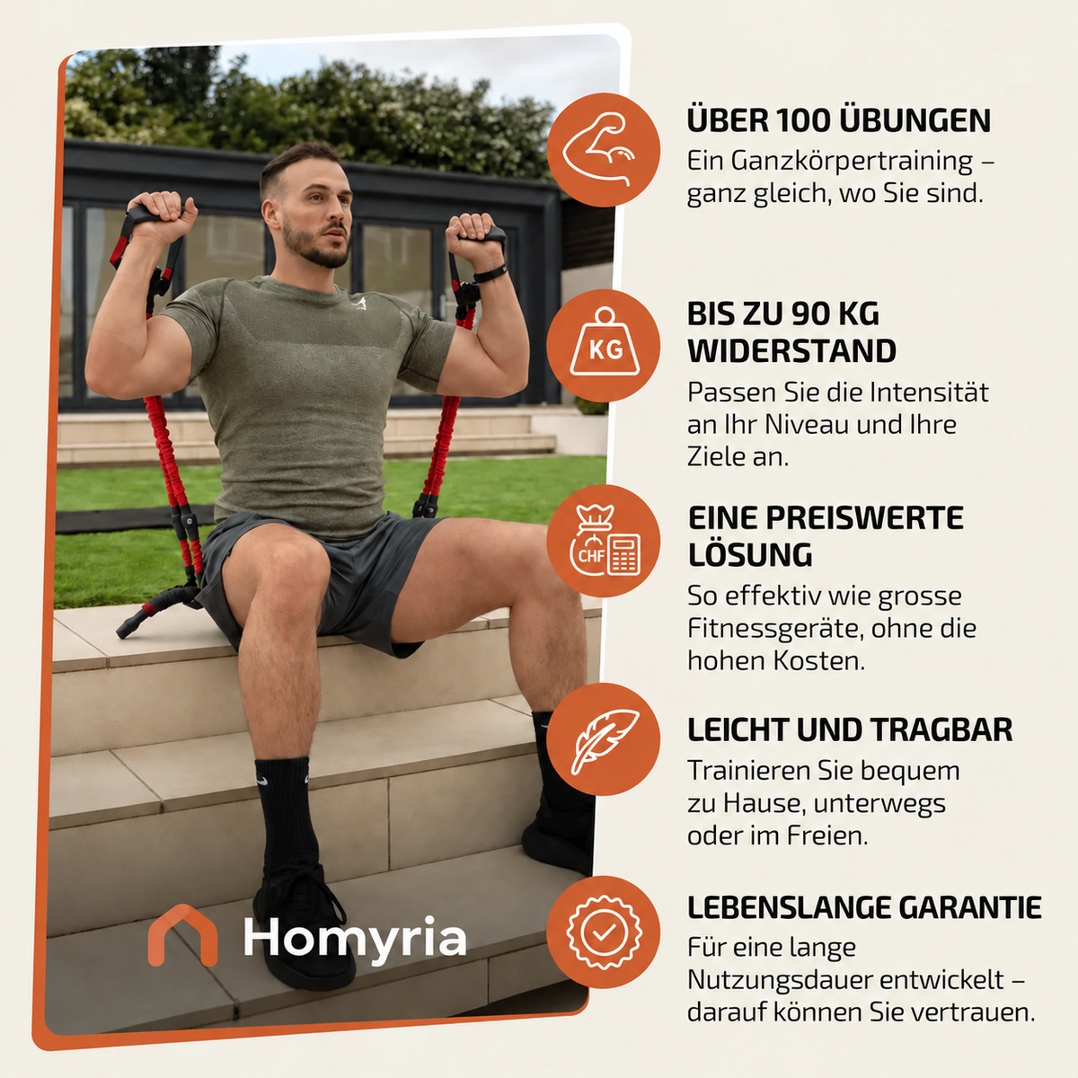 Tragbares Krafttrainingsset Homyria