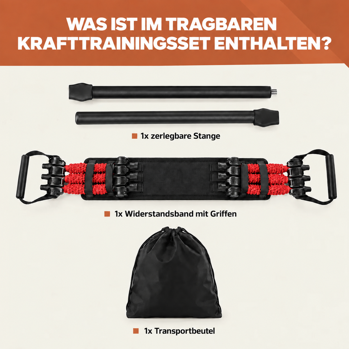 Tragbares Krafttrainingsset Homyria