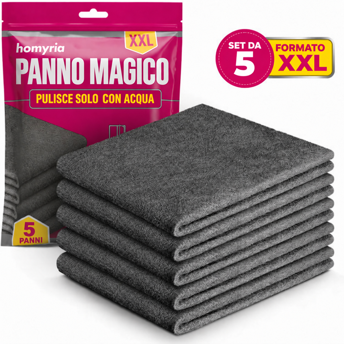 Panno magico in microfibra Homyria (set da 5)