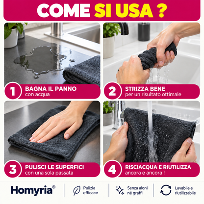 Panno magico in microfibra Homyria (set da 5)