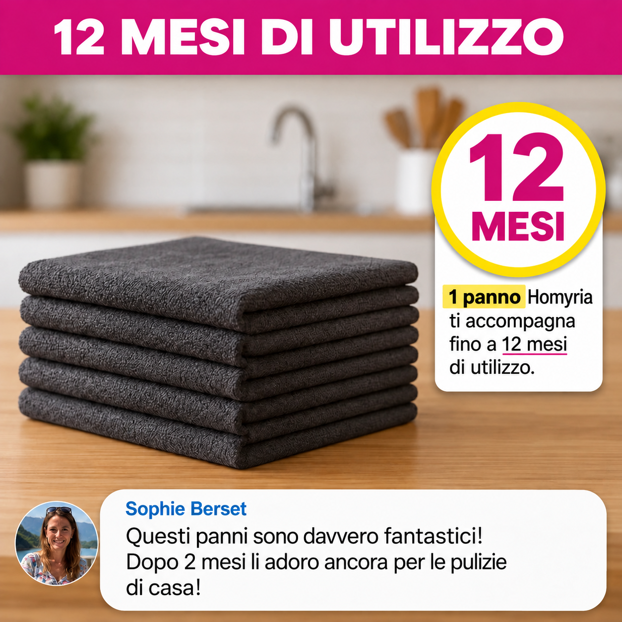 Panno magico Homyria lavabile e riutilizzabile