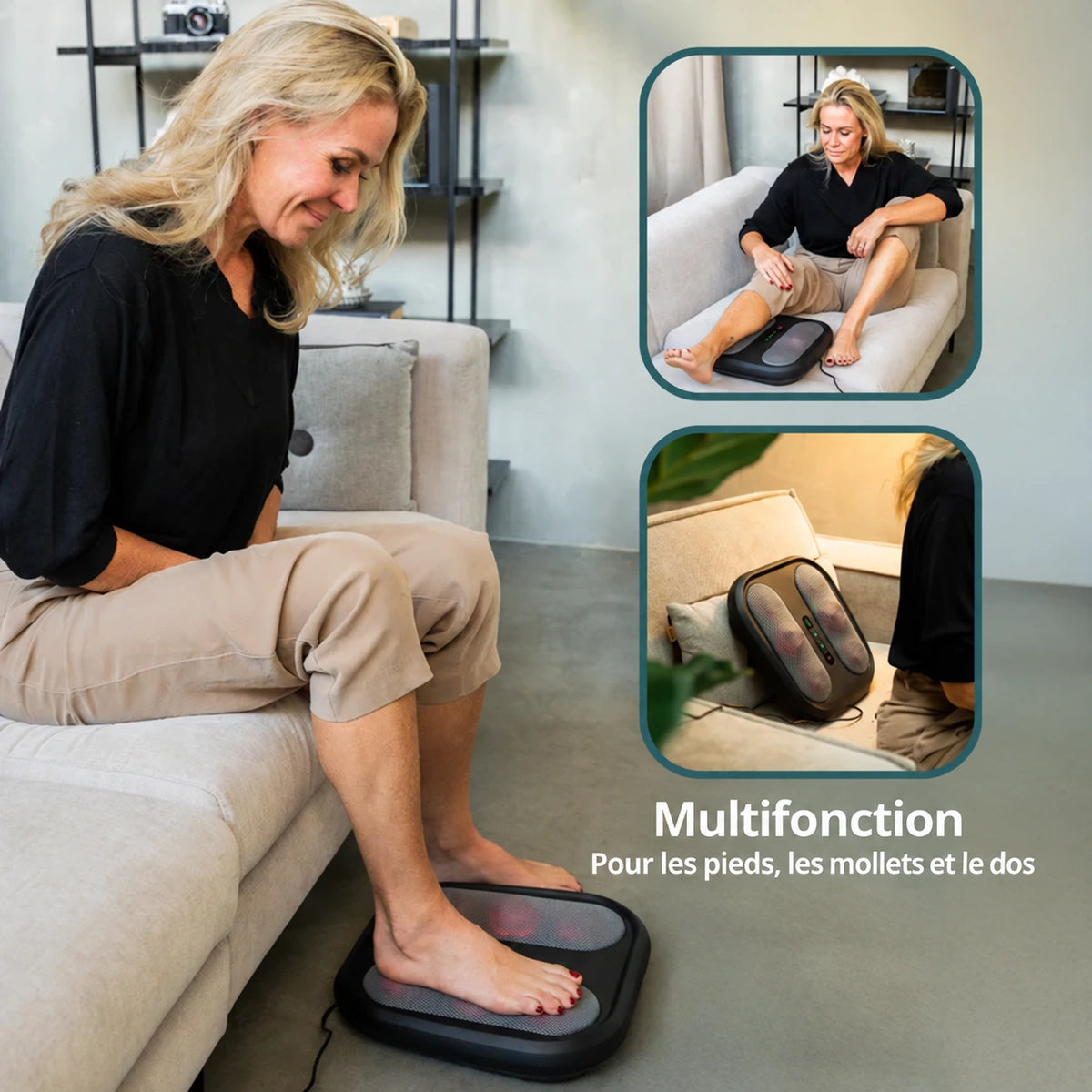 Pieds, mollets et dos