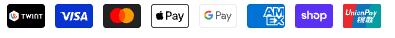 TWINT, Visa, Mastercard, Apple Pay, Google Pay, American Express, Shop Pay, UnionPay