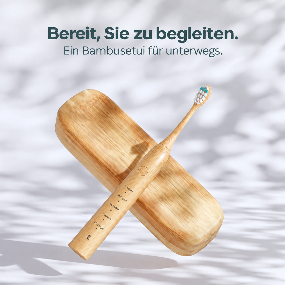 Homyria Schallzahnbürste mit Bambusetui