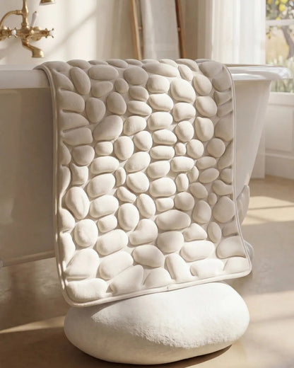 Tapis de bain galet Homyria — Blanc Cassé
