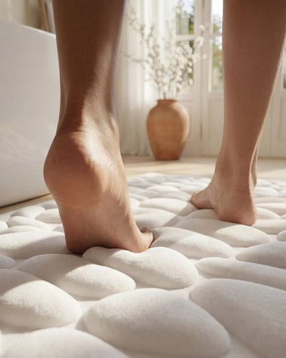 Tapis de bain galet Homyria — Blanc Cassé