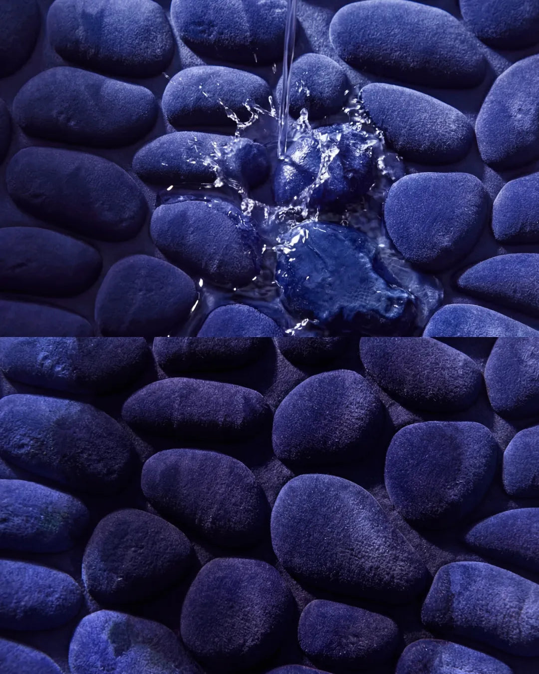 Tapis de bain galet Homyria — Bleu Marin