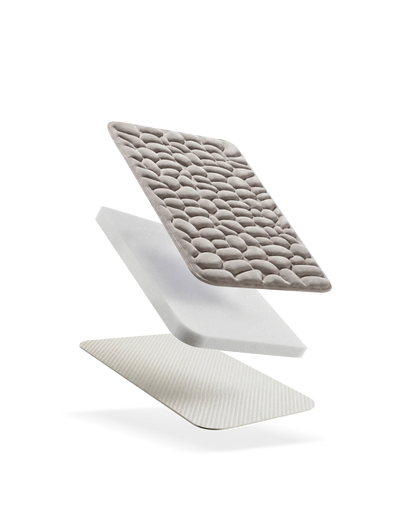 Tapis de bain galet Homyria — Gris Galet