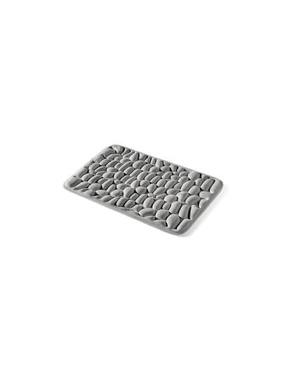 Tapis de bain galet Homyria — Gris Roche — 40 × 60 cm