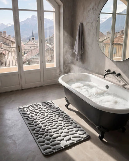 Tapis de bain galet Homyria — Gris Roche