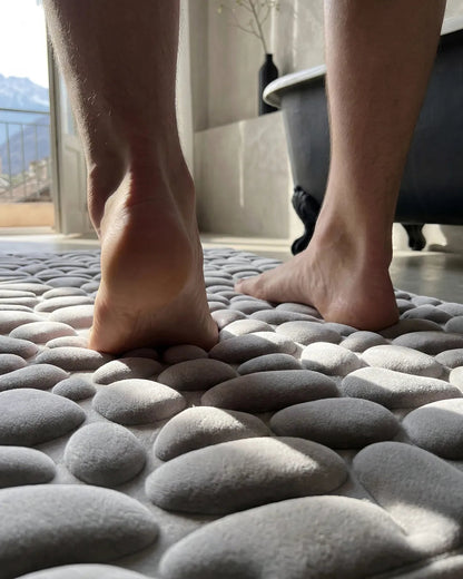 Tapis de bain galet Homyria — Gris Roche