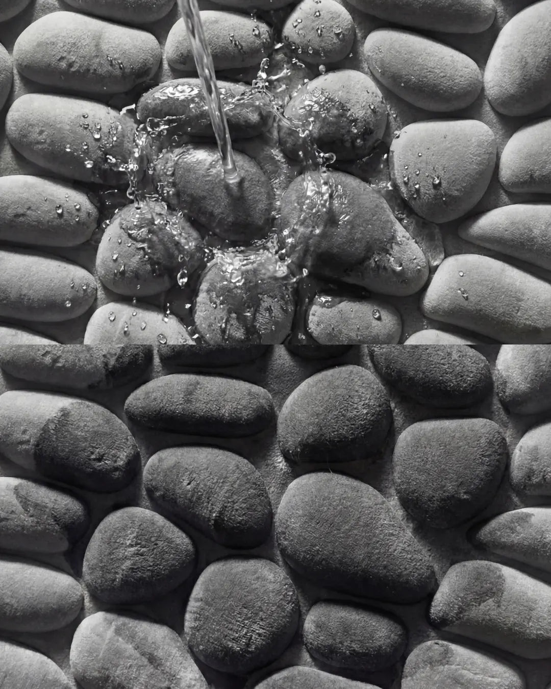 Tapis de bain galet Homyria — Gris Roche