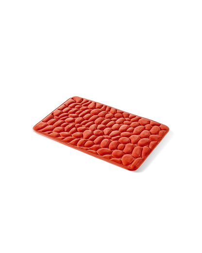 Tapis de bain galet Homyria — Orange Intense — 50 × 80 cm