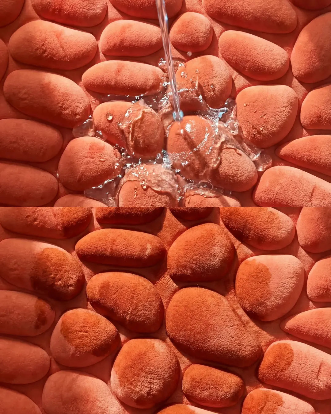 Tapis de bain galet Homyria — Orange Intense