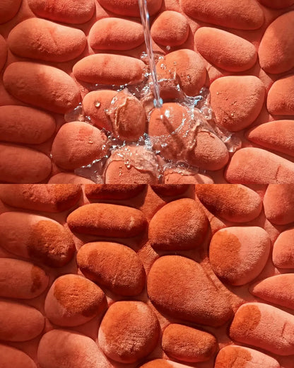 Tapis de bain galet Homyria — Orange Intense