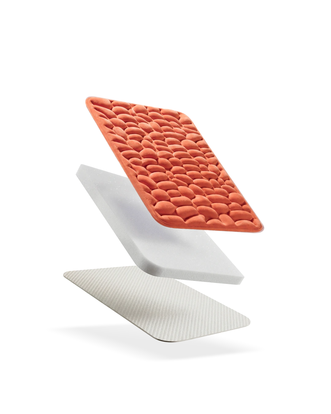 Tapis de bain galet Homyria — Orange Intense
