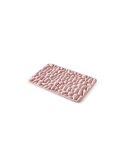 Tapis de bain galet Homyria — Rose Poudré — 40 × 60 cm