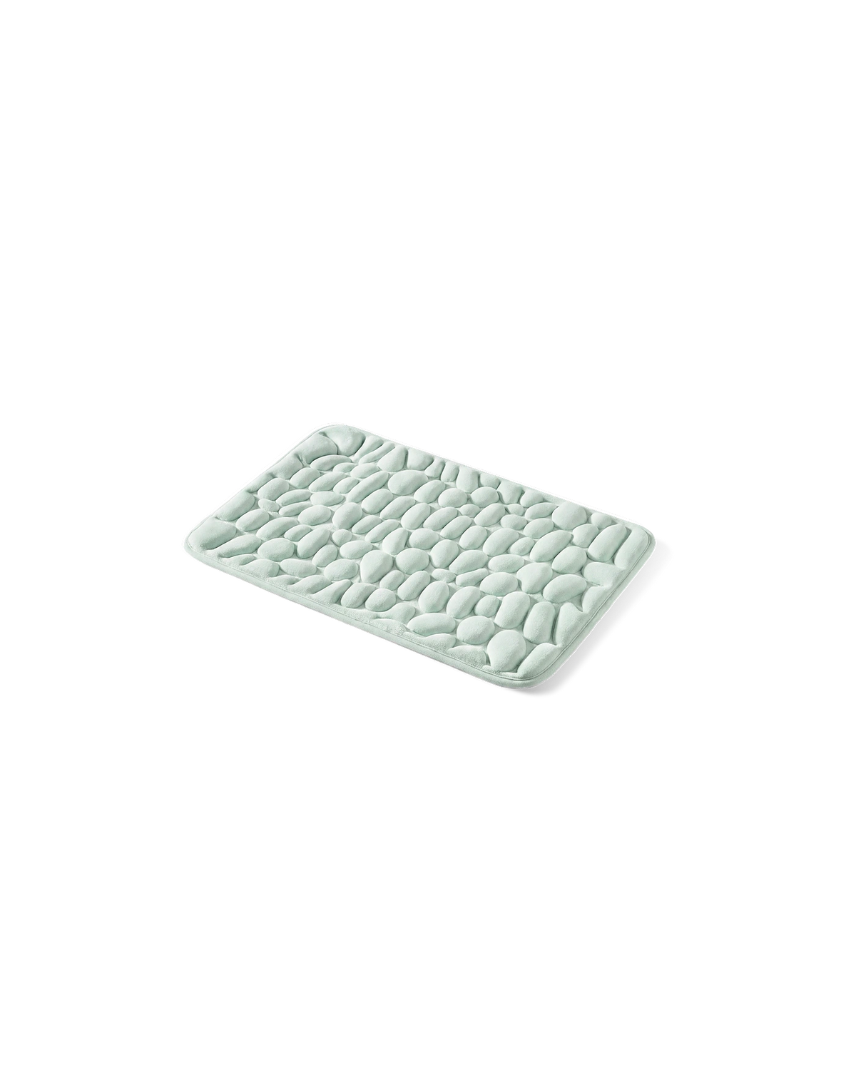 Tapis de bain galet Homyria — Vert Céladon — 40 × 60 cm