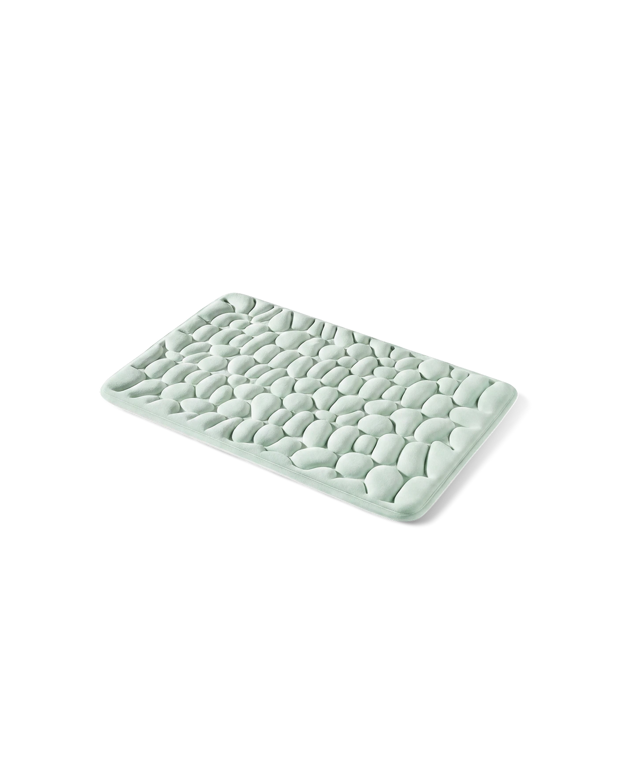 Tapis de bain galet Homyria — Vert Céladon — 50 × 80 cm
