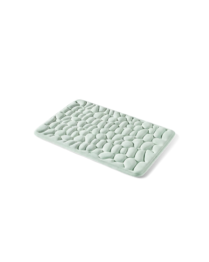 Tapis de bain galet Homyria — Vert Céladon — 50 × 80 cm