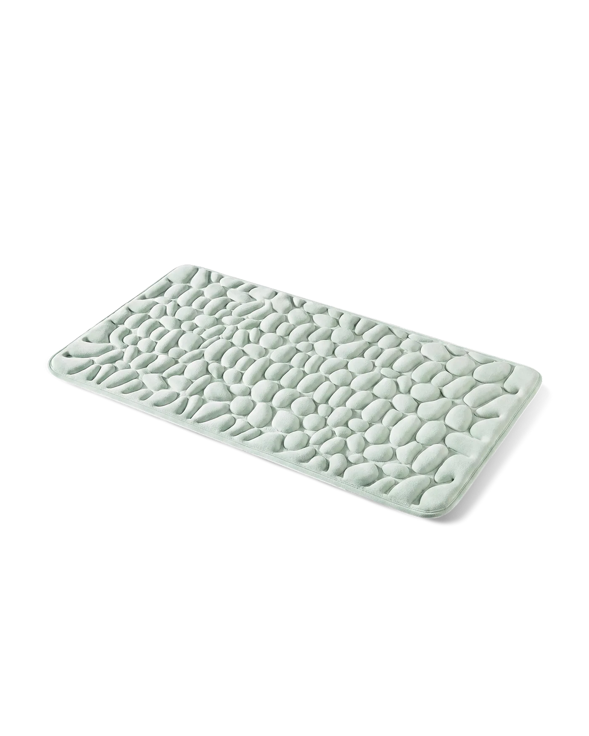 Tapis de bain galet Homyria — Vert Céladon — 60 × 110 cm